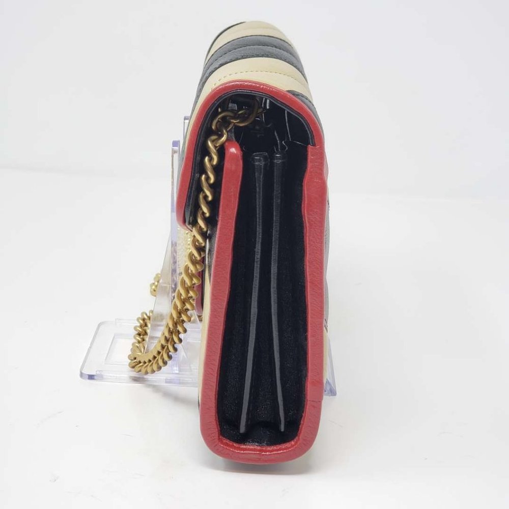 Gucci Marmont Bicolor Wallet onChain Crossbody Bag - Picture 5 of 14